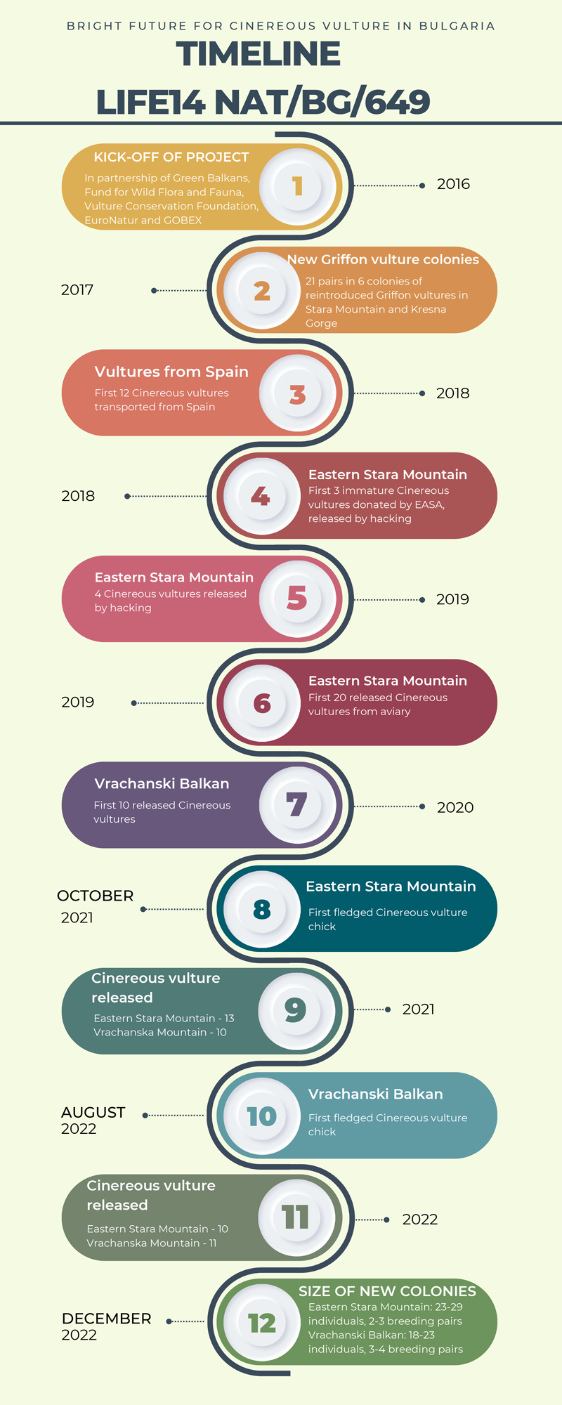 Светло бъдеще за черния лешояд - хронология